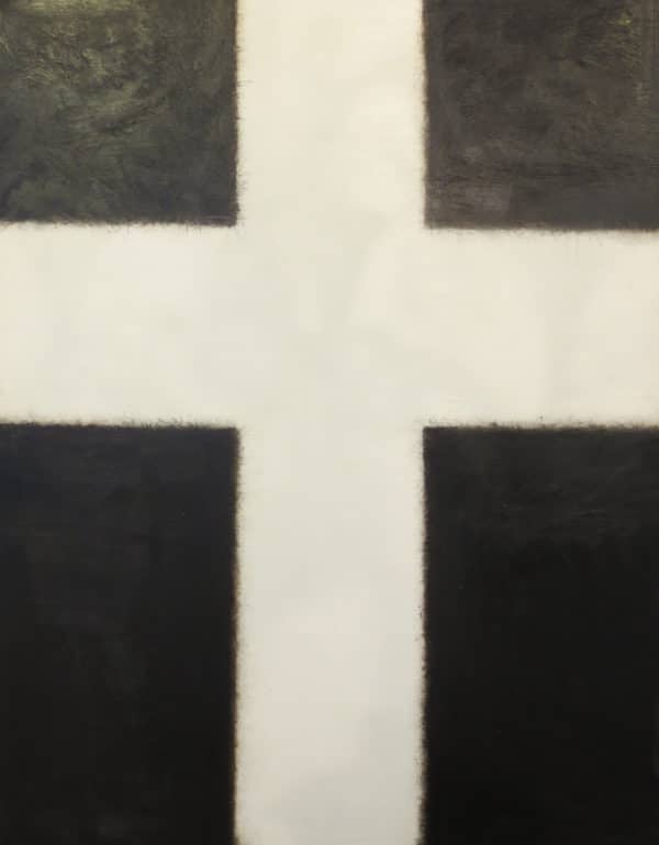Large Art White Cross by Donna North