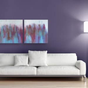 SIZE MATTERS | Colours of India diptych | NZ Contemporary Painting | Art Sale | Art Rent