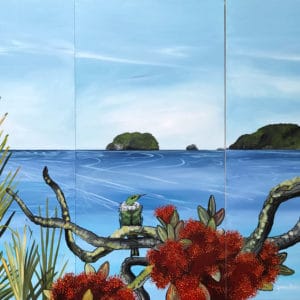 NZ Art Hahei Triptych by Janine Prowse