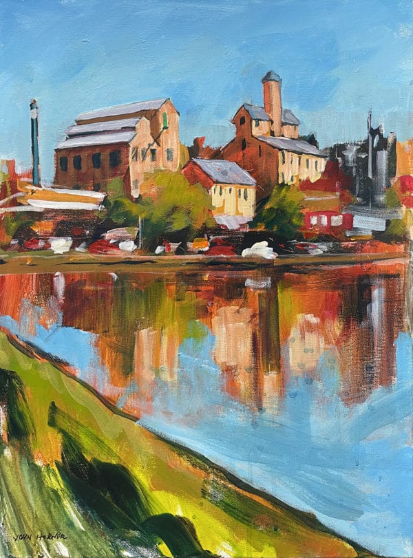 Landscape - Chelsea Sugar Works from the Causeway by John Horner