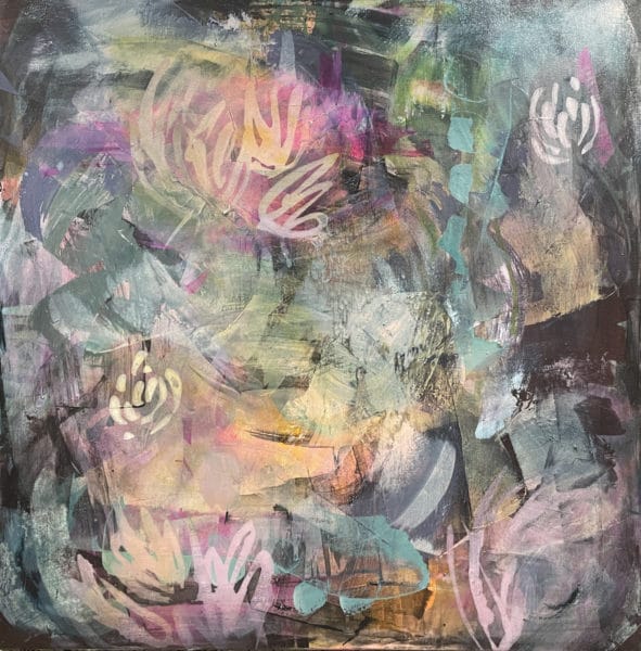 Abstract painting - Moody Blooms by Jody Hope Gibbons