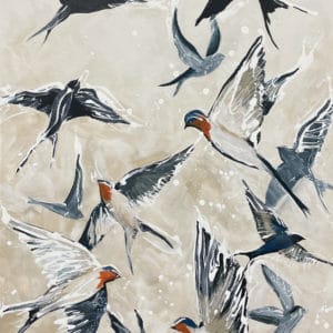 Nature painting - Swift as Swallows by Tina Ross
