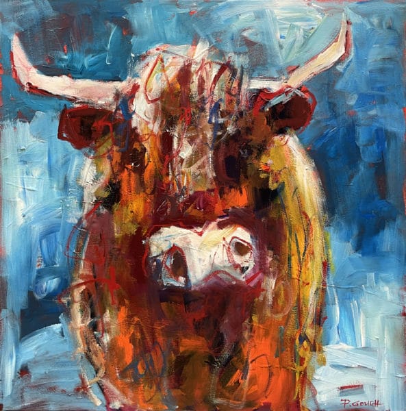 Farm animals - Highland Cow by Pauline Gough