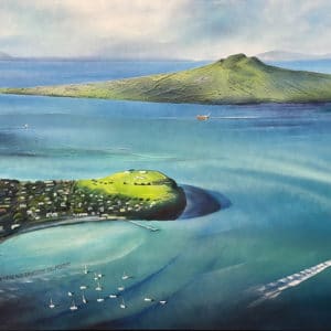 Landscape - North Head and Rangitoto by Jill Perrott
