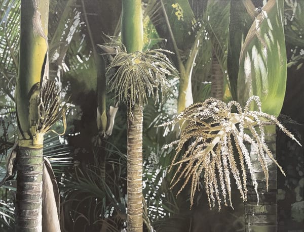 New Zealand nature painting, Homecoming - Nikau Giants by Alison Gilmour