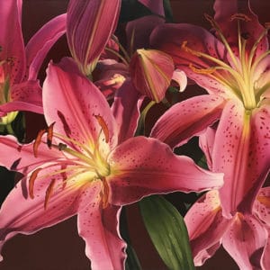 Floral painting, Intoxicating - Lilium Orientalis by Alison Gilmour