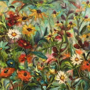 Floral painting - Time After Time by Lyndy Wilson
