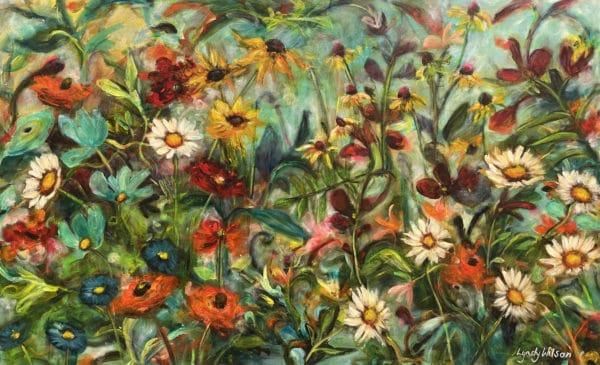 Floral painting - Time After Time by Lyndy Wilson