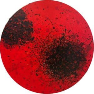 Abstract - Red Round by Linda Holloway