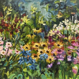 Floral painting - Here, There and Everywhere by Lyndy Wilson
