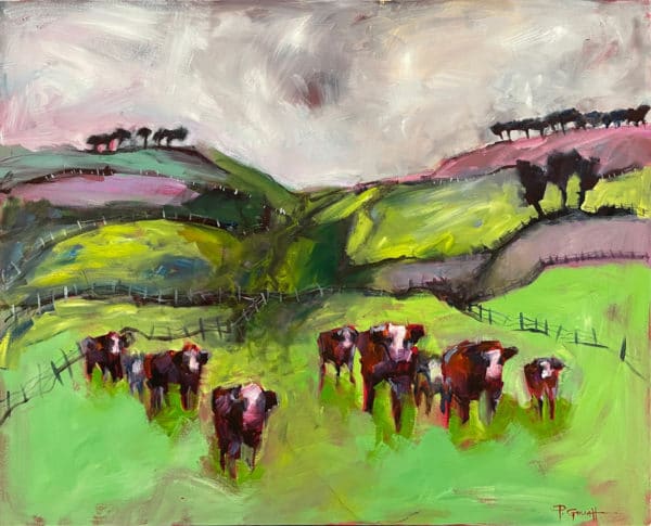 Landscape - Spring Pastures by Pauline Gough