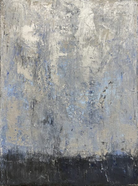 Abstract - Blue Pewter by Hazel Hunt