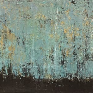 Abstract - Aqua Gold by Hazel Hunt