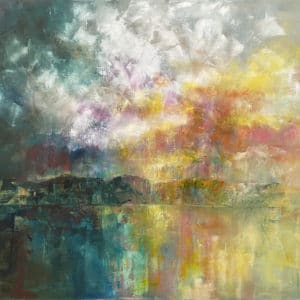 Contemporary landscape - Drenched in Gold by Dalene Meiring