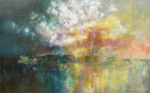 Contemporary landscape - Drenched in Gold by Dalene Meiring