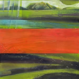 Abstract landscape - Red River by Jill Perrott