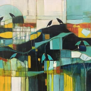 Contemporary landscape - The Neighbourhood by Julie Whyman
