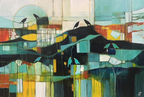 Contemporary landscape - The Neighbourhood by Julie Whyman