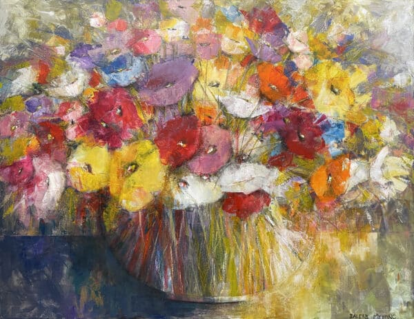 Floral painting - Natures Display by Dalene Meiring