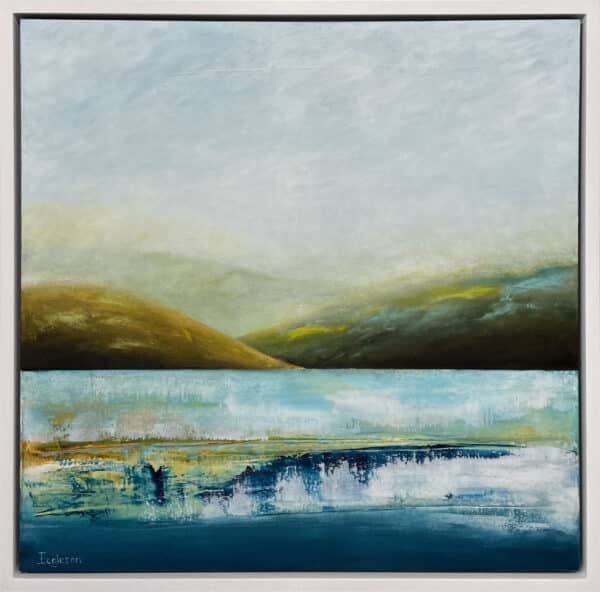 Contemporary landscape - Winters Haze by Adele Eagleson