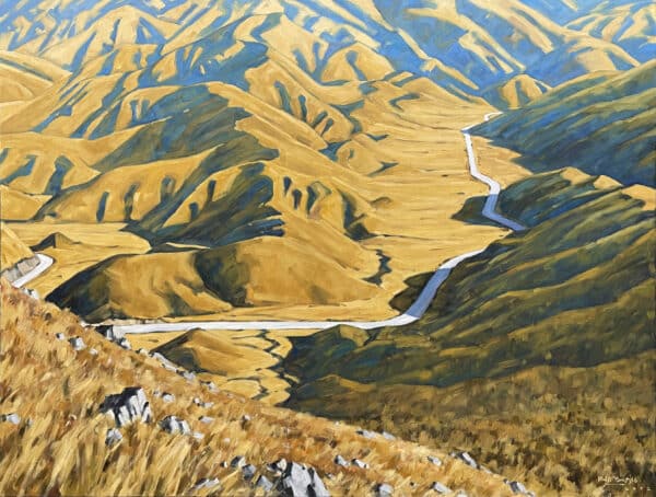 Landscape - Highway Through The Lindis by Bill Burke
