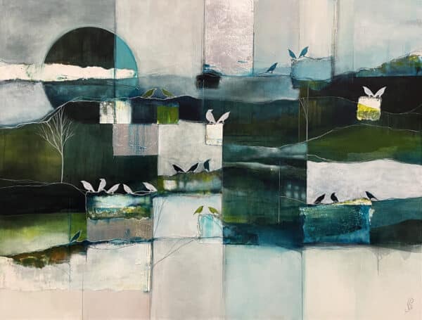 Contemporary landscape - The Story Tellers by Julie Whyman