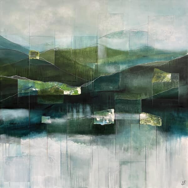 Contemporary landscape - Blue Dusk by Julie Whyman