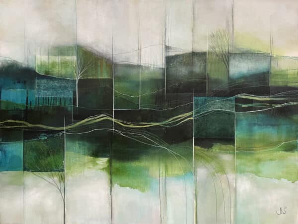 Abstract landscape - By The Way by Julie Whyman
