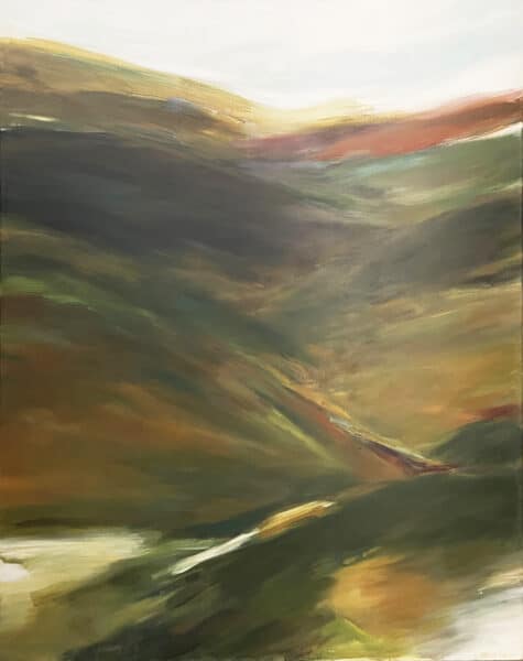 Abstract landscape - High Country Hills Rocklands by Angela Burns