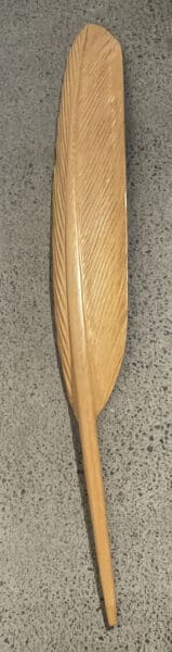 Wooden carving - Karearea Kauri by Mat Scott