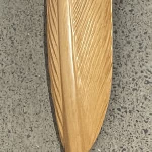 Wooden carving - Karearea Kauri by Mat Scott