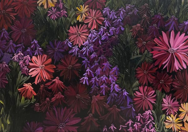 Flower painting - Home Coming by Rebecca Hawthorn