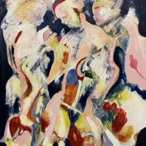 Abstract painting - Three Nymphs by Jude Nye